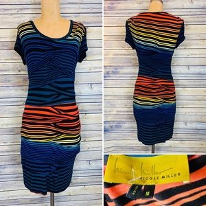 Nicole Miller Multi Color Dress size medium